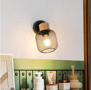 Brilagi - Lampada da parete a spot BASKLITE 1xE27/15W/230V legno/nero