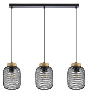 Brilagi - Lampadario a sospensione su cavo BASKLITE 3xE27/15W/230V legno/nero