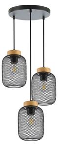 Brilagi - Lampadario a sospensione con cavo BASKLITE 3xE27/15W/230V legno/nero