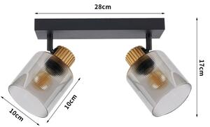 Brilagi - Faretto HYGGE 2xE14/15W/230V nero/fumé