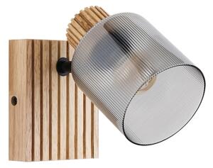 Brilagi - Faretto da parete HYGGE 1xE14/15W/230V legno/fumé
