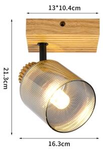 Brilagi - Faretto da parete HYGGE 1xE14/15W/230V legno/fumé