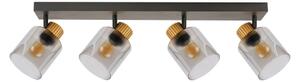 Brilagi - Faretto HYGGE 4xE14/15W/230V nero/vetro fumé