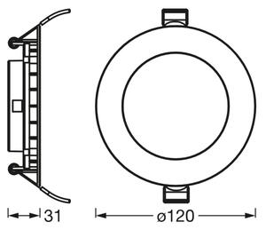 Osram - Faretto da incasso SLIM LED/8W/230V 3000K