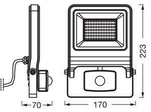 Osram - Proiettore LED con sensore ENDURA LED/50W/230V 3000K IP44