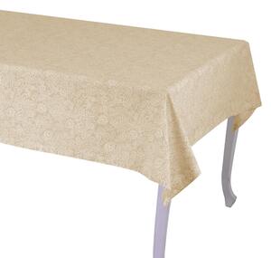 Tovaglia flora jaquard beige rettangolare cm140x180