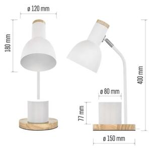 Lampada da tavolo POPPY 1xE27/25W/230V bianca