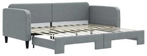 VidaXL Divano letto estraibile Grigio chiaro 90x200 cm Tessuto