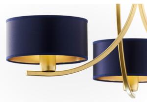 Jupiter 2093 - Lampadario a catena ARTHUR 3xE27/15W/230V blu/oro