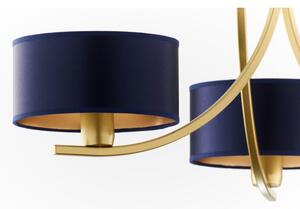 Jupiter 2093 - Lampadario a catena ARTHUR 3xE27/15W/230V blu/oro