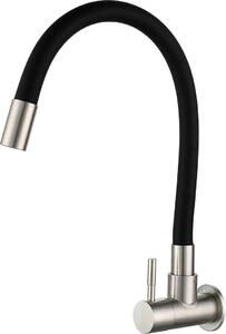 Rubinetto da cucina a parete - Rubinetto da cucina a parete - Rubinetto a parete con bocca superiore - Rubinetto a parete con bocca inferiore - Rubinetto da cucina a parete - Nero