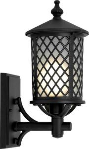 Applique da esterno CHICAGO nera 1xE27x60W in metallo, dimensioni: 45x18x24 cm, IP44, Kaja