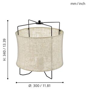 Eglo 79645 - Lampada da tavolo BRIDEKIRK 1xE27/40W/230V beige
