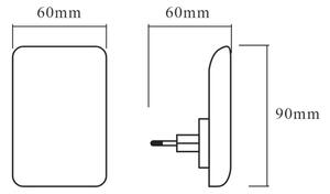 Osram - Luce notturna LED con sensore crepuscolare LUNETTA LED/0,3W/230V