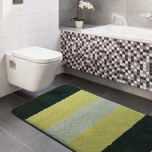 Set di tappetini da bagno verdi 50 cm x 80 cm + 40 cm x 50 cm