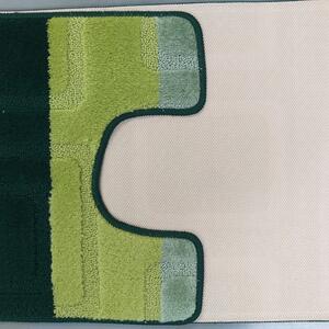 Set di due tappeti antiscivolo verdi 50 cm x 80 cm + 40 cm x 50 cm