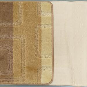 Set di tappetini da bagno in colore beige 50 cm x 80 cm + 40 cm x 50 cm