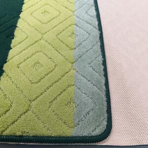 Set di tappetini da bagno in colore verde 50 cm x 80 cm + 40 cm x 50 cm