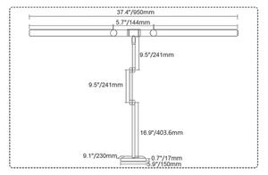 Brilagi-LED Lampada da tavolo dimmerabile a sfioramento VARIO LED/24W/230V 3000-6500K nero