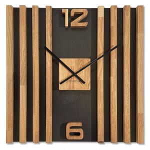 Orologio da parete in lamelle di legno 60 cm