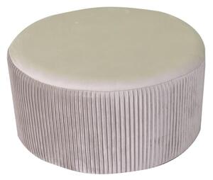 Puff velluto beige tondo cm ø56h28