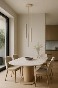 Lampada a sospensione SUNO beige 3xG9x15W in metallo, dimensioni: 120x20x20 cm, IP20, Kaja