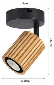 Brilagi - Faretto da parete MODERN WOOD 1xGU10/8W/230V in legno/nero