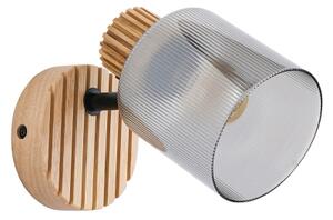Brilagi - Faretto da parete HYGGE 1xE14/15W/230V legno/fumé