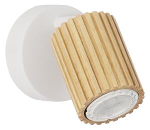 Brilagi - Faretto da parete MODERN WOOD 1xGU10/8W/230V legno/bianco
