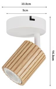 Brilagi - Faretto da parete MODERN WOOD 1xGU10/8W/230V legno/bianco