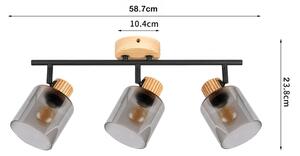 Brilagi - Faretto HYGGE 3xE14/15W/230V legno/fumé