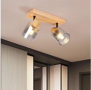 Brilagi - Faretto HYGGE 2xE14/15W/230V legno/fumé