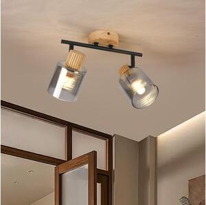 Brilagi - Faretto HYGGE 2xE14/15W/230V legno/fumé