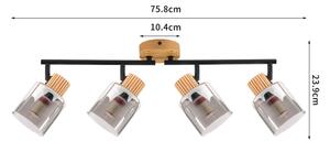 Brilagi - Faretto HYGGE 4xE14/15W/230V legno/fumé