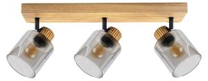 Brilagi - Faretto HYGGE 3xE14/15W/230V legno/fumé