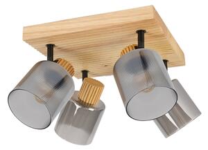 Brilagi - Faretto HYGGE 4xE14/15W/230V legno/fumé