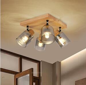 Brilagi - Faretto HYGGE 4xE14/15W/230V legno/fumé