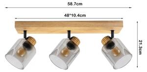 Brilagi - Faretto HYGGE 3xE14/15W/230V legno/fumé