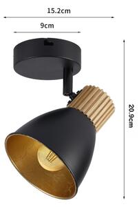 Brilagi - Faretto da parete ODENSE 1xE14/10W/230V legno/nero