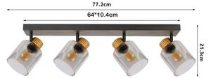Brilagi - Faretto HYGGE 3xE14/15W/230V nero/fumé