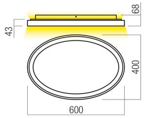Redo 01-3807 - Plafoniera dimmerabile a LED NOBU LED/60W/230V dorata