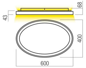 Redo 01-3808 - Plafoniera dimmerabile NOBU LED/60W/230V nera