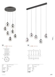Redo 01-3490 - Lampadario LED dimmerabile sospeso su cavo KHADI 5xLED/5,2W/230V nero/fumé