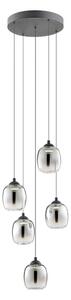 Redo 01-3488 - LED dimmerabile lampada a sospensione su cavo KHADI 5xLED/5,2W/230V nero/fumé