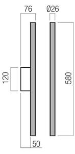 Redo 01-4059 - Lampada da parete dimmerabile NIKOS LED/10W/230V CRI 90, nera