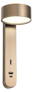 Redo 01-4642 - Applique LED SADES LED/6W/230V CRI 90 USB bronzata