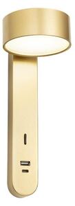 Redo 01-4641 - Applique da parete LED SADES LED/6W/230V CRI 90 USB oro