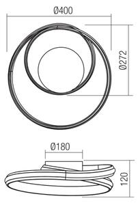 Redo 01-4356 - Lampada da parete dimmerabile TORSION LED/30W/230V nera