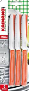 Kaimano Coltello Da Tavola Seghettato Manico Arancio - 1023391