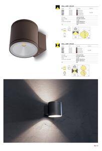 Redo 9596 - Applique da esterno LED ETA 6W/230V 3000K IP54, marrone
